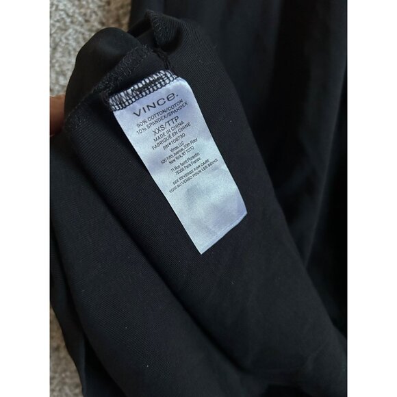 Vince Womens Black Maxi Dress XXS Sleeveless A-Line Cotton Blend Stretch Fabric - Picture 6 of 12